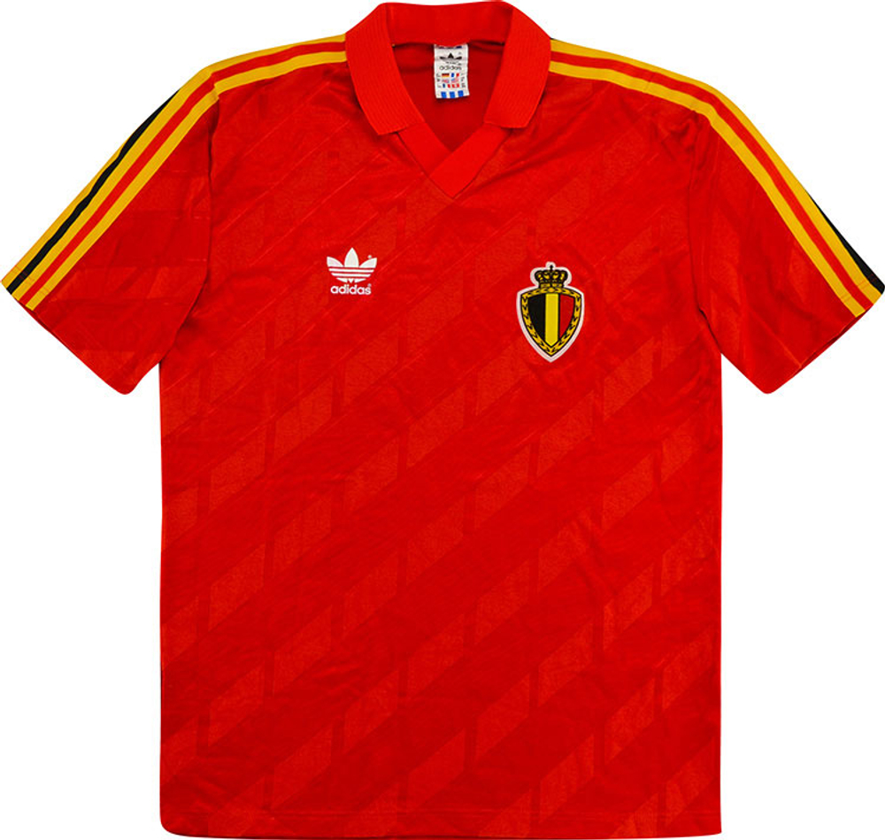 Camisa I Seleção da Bélgica 1986 Adidas retro